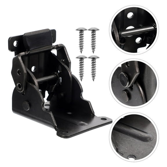 OUNONA Golden Locking Hinge for Door Use 90 Degree Positioning 4 Pieces Small Hinge