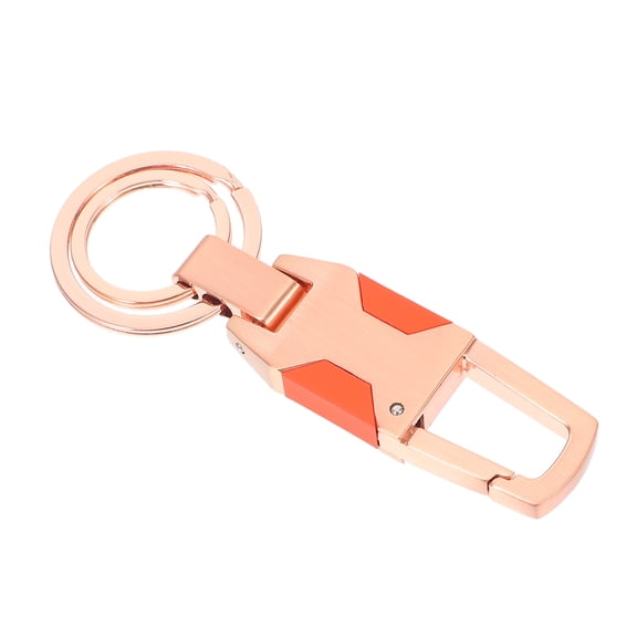 OUNONA Golden Simple Keyring with Creative Metal Design Fashionable Man Alloy Keychain