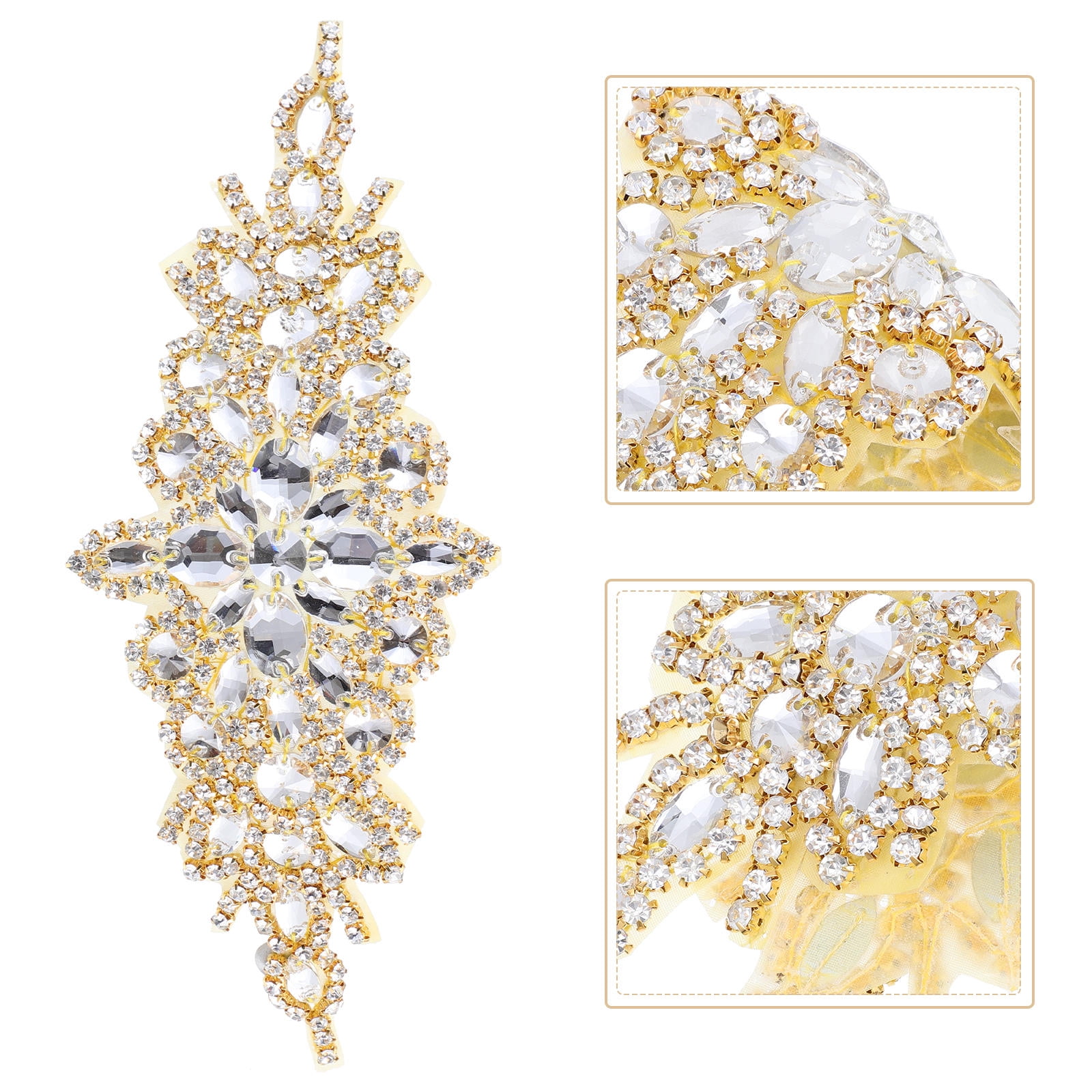 BRL MALL Gold Appliques Sheer Scoop Neck Long Prom Dresses