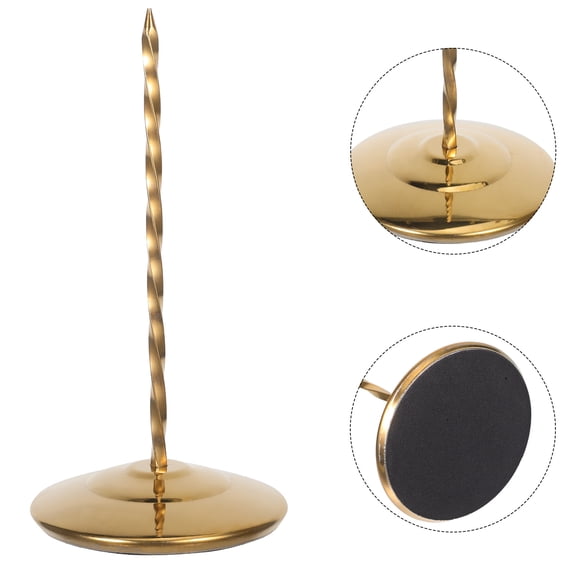 OUNONA Golden Stainless Steel Ticket Stabber for Organizing Receipts and Menus in Restaurants and Food Service