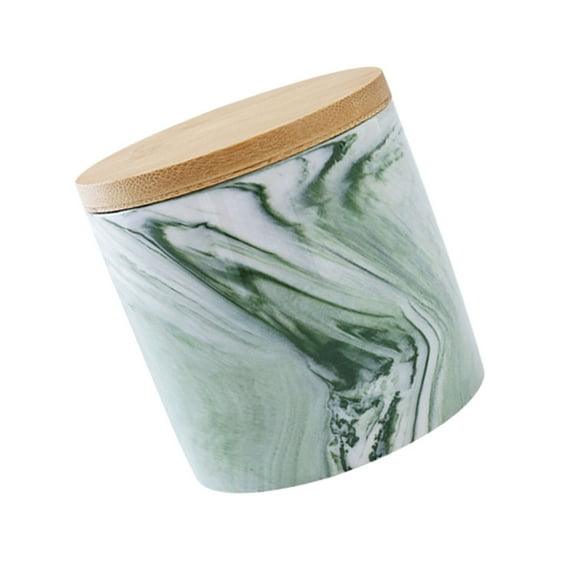 DRAFIDEEP Household Storage Canister Ceramic Green For Home 1Pcs 3.1x3.1x3.1in