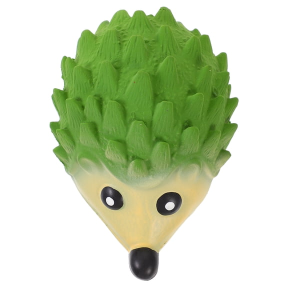 OUNONA Green Latex Squeaky Dog Toy for Indoor and Outdoor Play Durable Hedgehog Shape Chew Toy 10.5 Inches