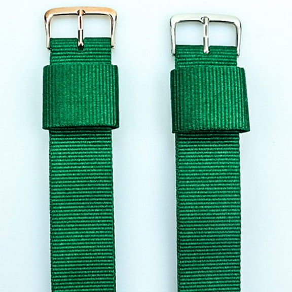 OUNONA Green Nylon Watch Band for Smartwatch Use Durable Comfortable with Steady Secure Fit 20mm Silver Buckle