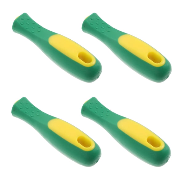 OUNONA Ergonomic Green Replacement File Handle with Rubber Grip for Daily Use, Fits Most Metal Files, Plastic Construction