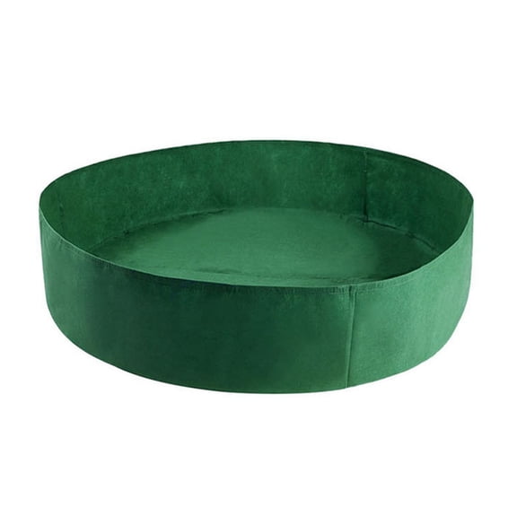 OUNONA Green Round Felt Planter with Thickened Fabric for Garden and Balcony Plants