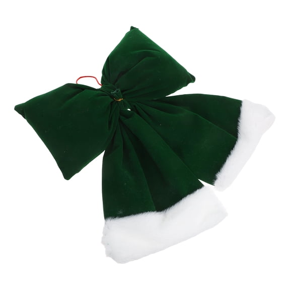 OUNONA Reusable Lightweight Green Christmas Bows for Holiday Wreaths, Trees, and Decorations