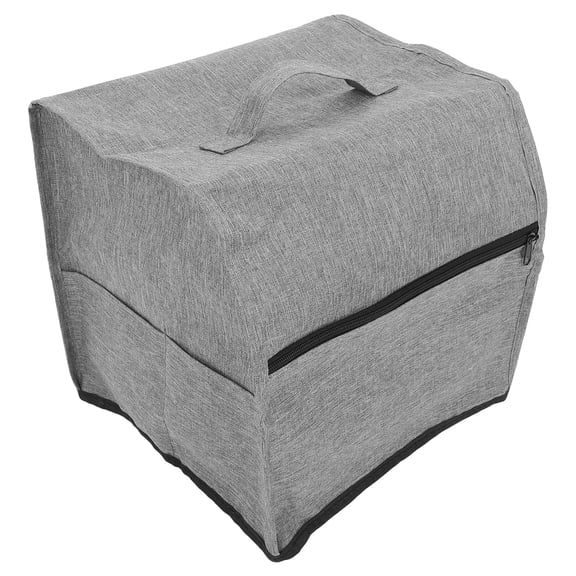 OUNONA Grey Sewing Machine Cover Dust Cover with Multiple Pockets for Overlock Machines