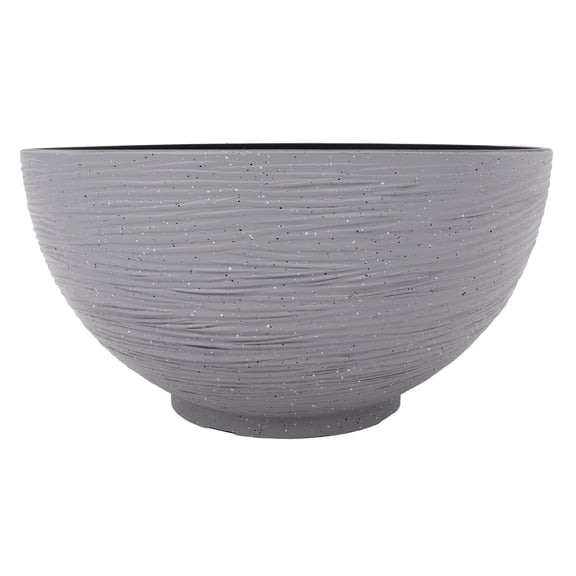 OUNONA Grey Plastic Hydroponic Planter Bowl for Water , Outdoor Garden Fountain Decoration, and Lightweight