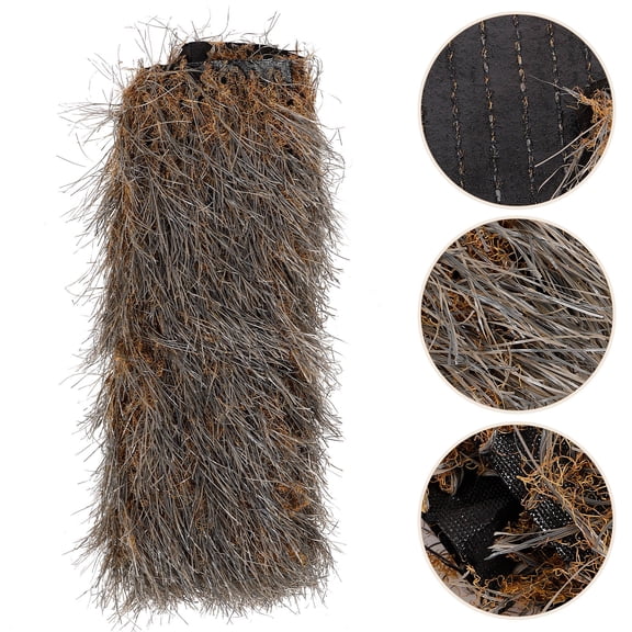 OUNONA Grey Faux Thatch Roof Panel for Outdoor Garden Decor, Patio Landscaping, Backyard Use, and Scenic Display Enhancement