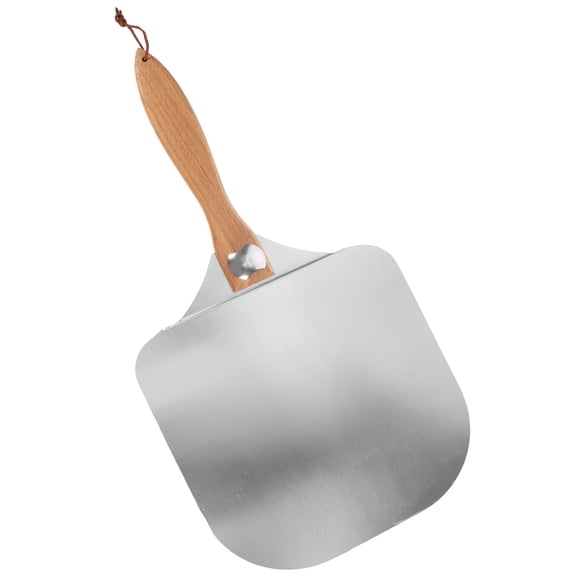 OUNONA  Griddle Accessories Aluminum Pizza Shovel with Wooden Handle