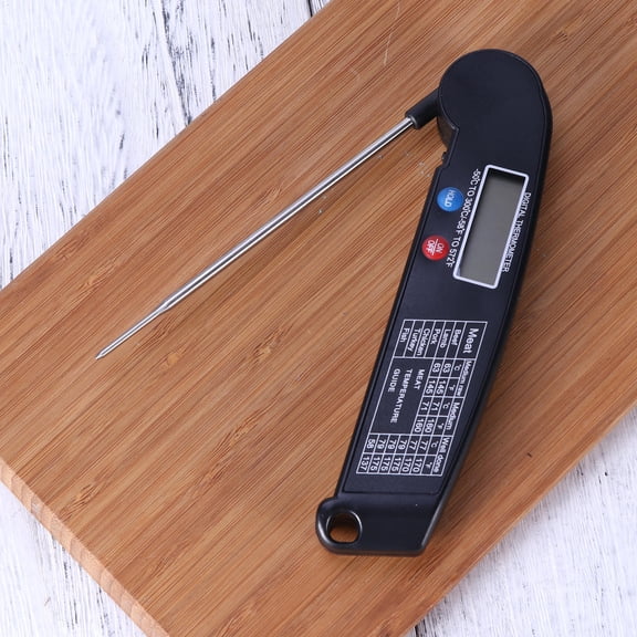 OUNONA Grilling Thermometer Digital Temperature Probe Black 1Pcs for BBQ Cooking and Grilling Chefs