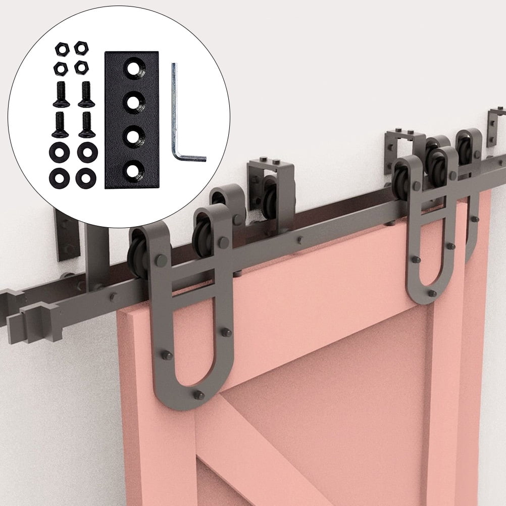 Double Track Splice OUNONA Guide Rail Connector Track Splice Versatile Color Barn Door ...