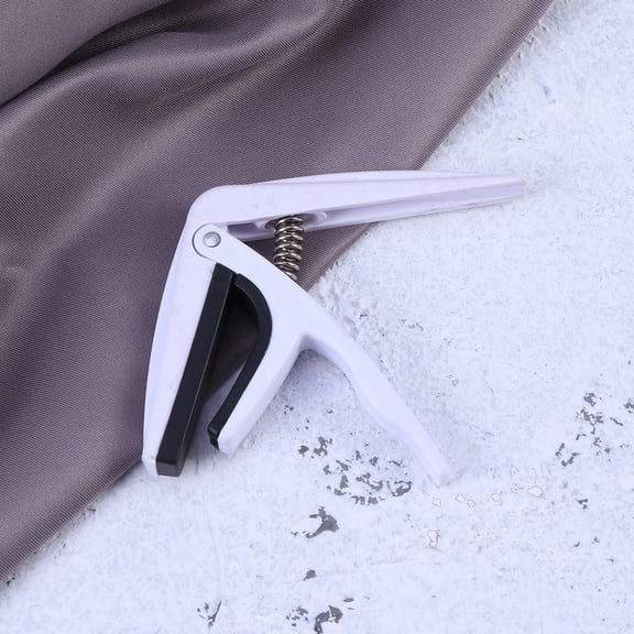 OUNONA Acoustic Ukulele Capo Clip on Zinc Alloy White Capo for Guitar Electric Classical
