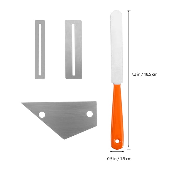 OUNONA Guitar Nut File Set Stainless Steel Fret Tool with Leveling Ruler and Protector for Guitar Repair Silver