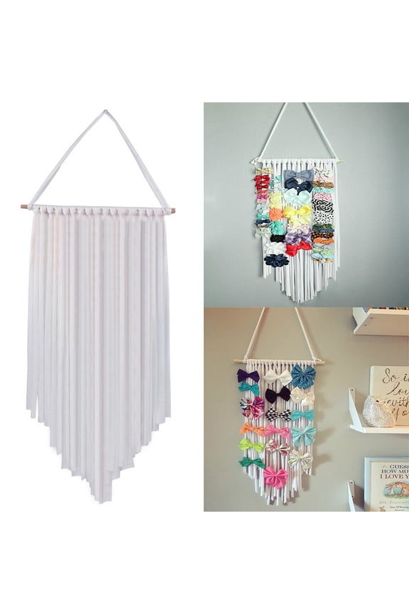 Hair Accessories for Girls Hair Clips Holder White Cloth 1Pack