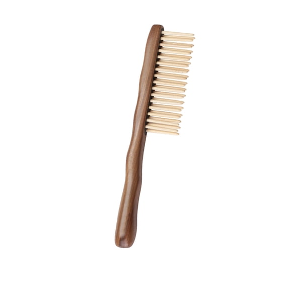 OUNONA Double Row Sandalwood Hair Comb, Wide Tooth Scalp Massage Tool for Detangling, Anti-Static, Natural Wood