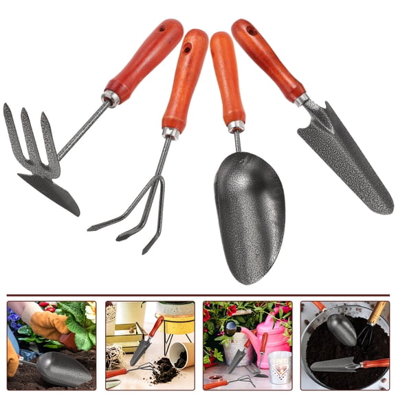 OUNONA Hand Garden Tool Set Portable Gardening Flower Soil Planting Tools