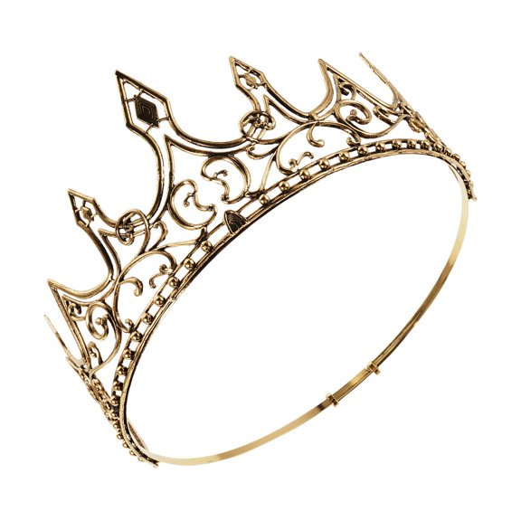 OUNONA Handcrafted Regal Metal Princess Tiara with Soft Lining for Photo Shoot Props and Bridal Party Use