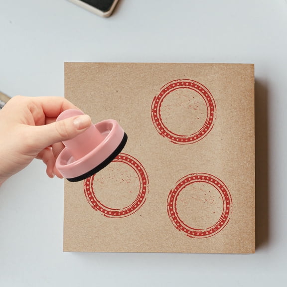 OUNONA Handmade Seal Stamp Block with Comfortable Grip for Scrapbooking, Crafts, Card Making and Paper Art