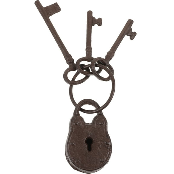 OUNONA Vintage Style Farmhouse Cast Iron Key Set for Rustic Home Wall Decor and Unique Interior Decoration