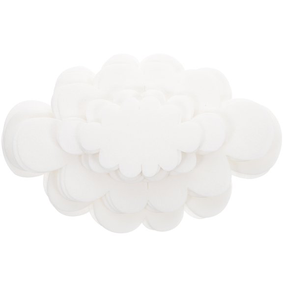 OUNONA 1Set White 3D Clouds Felt Pendant Hanging Ornament for Window Party and Home Decoration