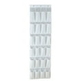 thumbnail image 1 of OUNONA Hanging Door Shoe Storage Organizer with 24 Pockets, Multi-Purpose Cloth Bag for Shoes, Keys, Phones, and Small Items - White, 1 of 7