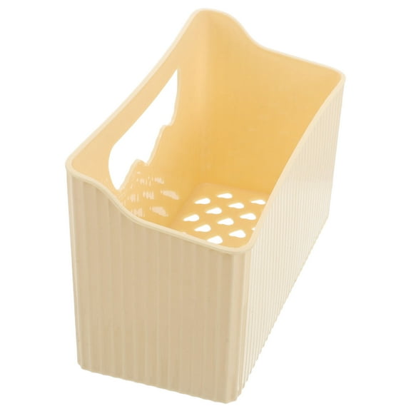 OUNONA Hanging Kitchen Basket Wall Mounted Fruits And Vegetable Basket Ginger And Garlic Storage Bin For Snack Fruit Onion And Potato Light Yellow