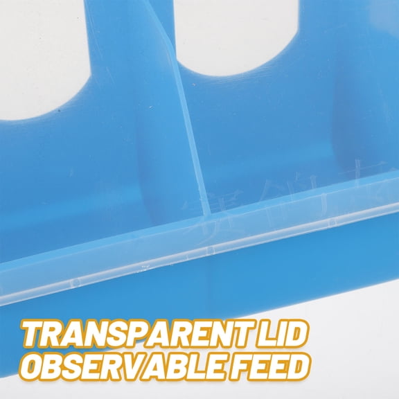 OUNONA Hanging Mount Bird Feeder 1Set Sky-blue Multi-grid Plastic Food Storage
