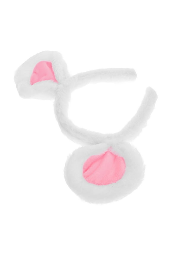 Headbands White Headband Plush Cosplay Accessory For Cosplayers 1Set