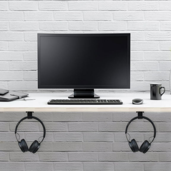 OUNONA  Headphone Stand Headset for Computer Holder Hanger Headphones Black