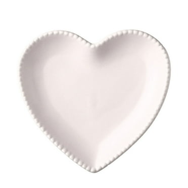 OUNONA Heart Plates Plate Ceramic Serving Shaped Tray Dishdessert Salad Dinner Decorative Valentines Kitchen Must Haves