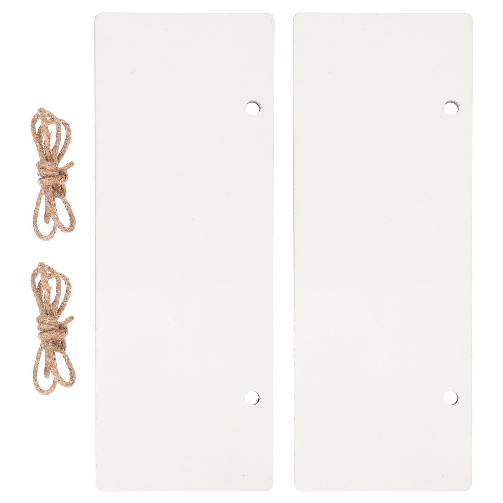OUNONA Heat Transfer Blank Wooden Door Hangers, White, for Decor Use ...