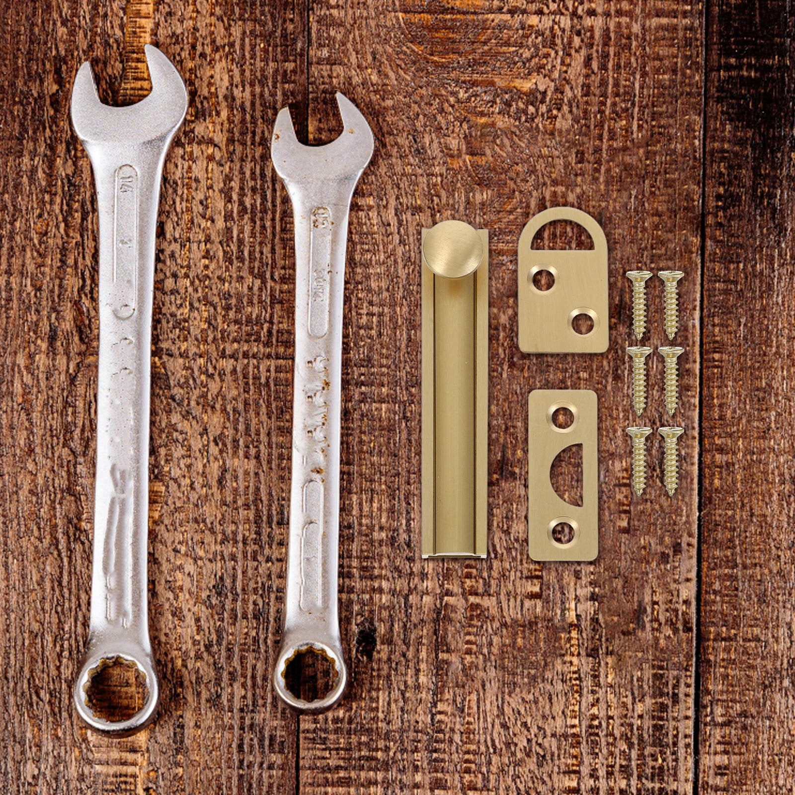 OUNONA Heavy Duty Slide Bolt Lock with Flush Mount for Interior Doors ...