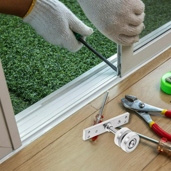 OUNONA Heavy Duty Sliding Glass Door Roller Stainless Steel Wheels Adjustable Rollers Replacement for Patio Doors