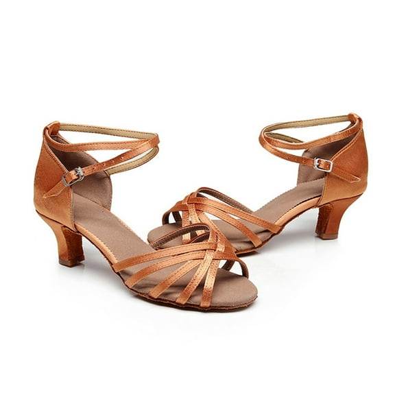 OUNONA Heels for Lightweight Dance Shoes Women's Size 3 Brown