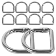 OUNONA Hemoton 10pcs D Ring Spring Key Hooks Keyring Clip Buckles Clasp Clamps for Belt Backpacks Handbag Purse Strap Accessories 22mm