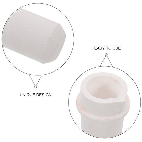 OUNONA Quartz Crucible Melting Cup High Durability for Professional Metal Melting and Casting Projects