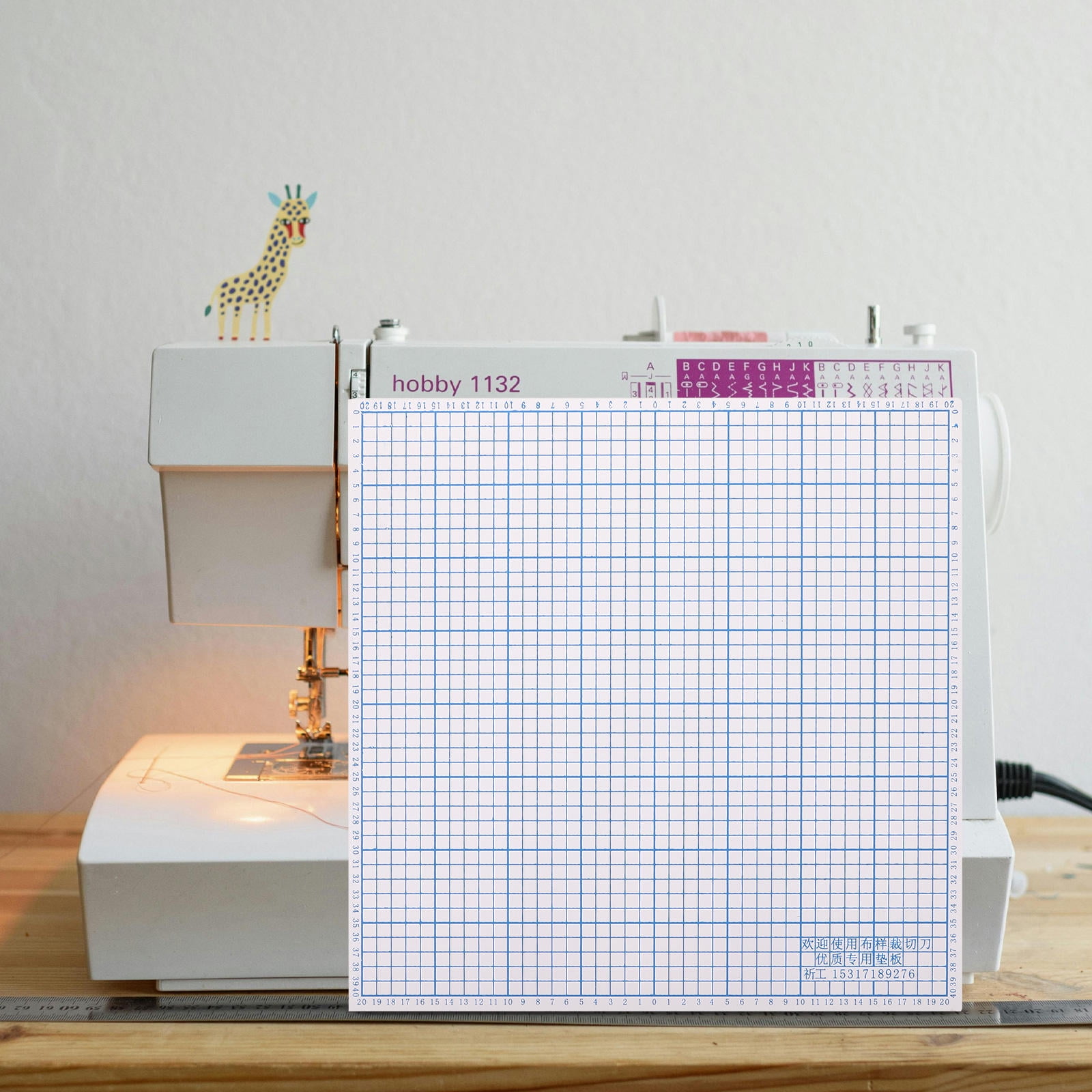 OUNONA High Hardness PVC Fabric Cutting Mat with Precision Grid for Sewing Machine and Cutter Accessories