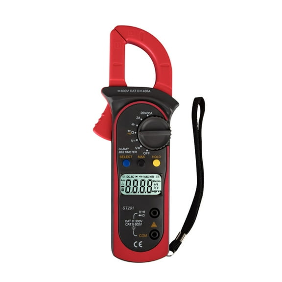 OUNONA High Precision Red Clamp Voltmeter and Multimeter for Testing and Measurement