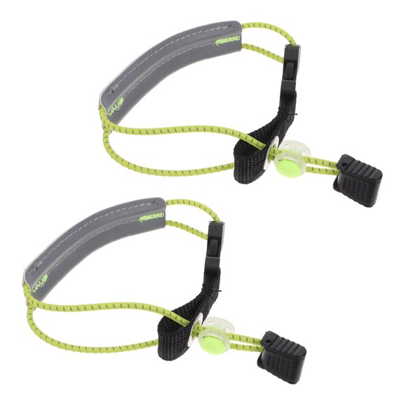 OUNONA High Visibility Cycling Straps, Yellow, Anti-Rolling Pant Solution, Reflective for Night Use