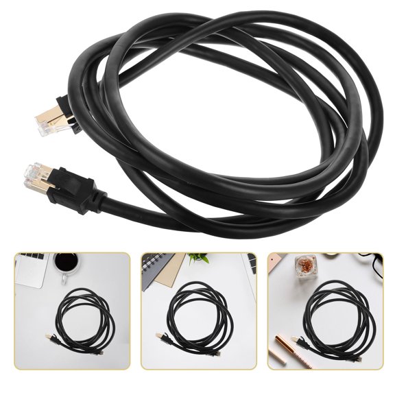 OUNONA Highspeed Cat 8 Network Cord Copper Double Shielded Patch Cable for Stable Fast Connection