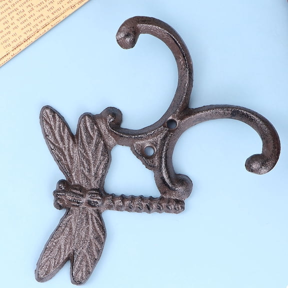WEAVILUX Creative Hooks Rustic Dragonfly Shape Hook Iron 1Pcs