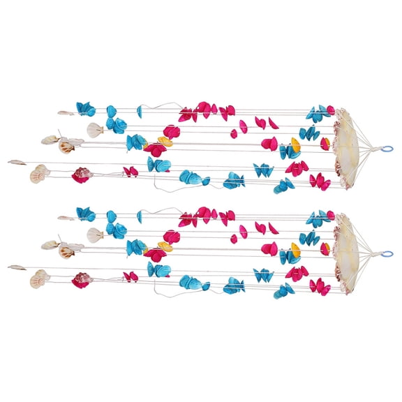 OUNONA Seashell Wind Chime for Decor with Beautiful Multicolor Design Perfect for Home and Garden Decoration