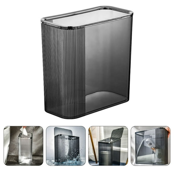 OUNONA Home Office Use Ash-bin Bathroom Waste Can Trash Container Garbage Can