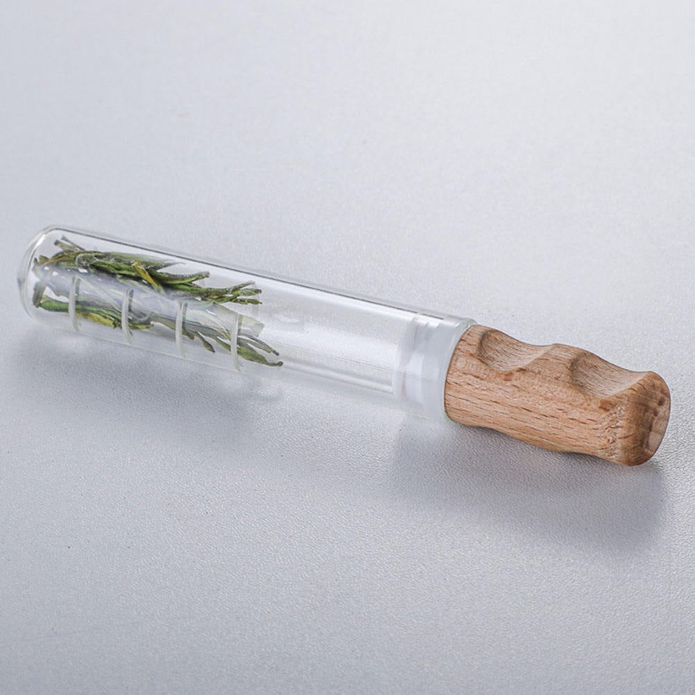 OUNONA Home Tea Filter with Glass and Wooden Design, Practical and Safe ...