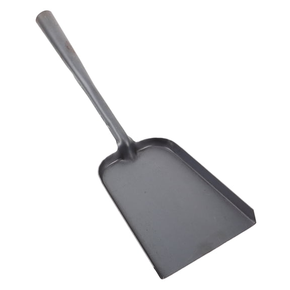 OUNONA Dark Grey Steel Fireplace Shovel for Efficient Ash Removal and Home Use