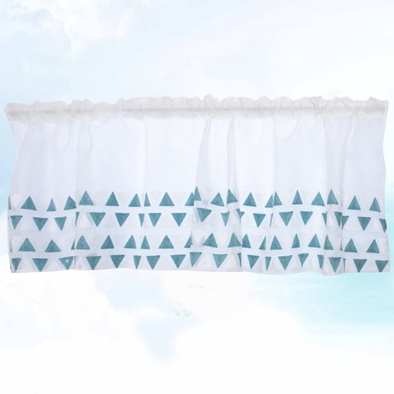 OUNONA Sunlight Weakening Bedroom Curtains Short Elegant Triangular Assorted Color for Homeowners 1Pack