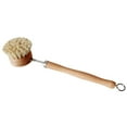 thumbnail image 1 of OUNONA Household Sisal Pot Brush Wood Long Handle Scrub Brush Kitchen for Dish Plate, 1 of 8