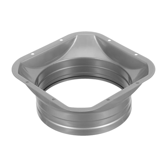 OUNONA Hvac Duct Fitting Plated Silver Metal Transition Adapter for Ceiling Diffuser and Supply Register Boot