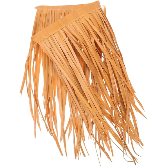 OUNONA Imitation Thatch Roof Material Chocolate Color Windproof Indoor Decorative Roof Panel 1 Piece